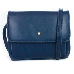 Samara VEGAN leather Crossbody Handbag, Navy blue